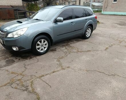 Зеленый Субару Аутбек, объемом двигателя 2 л и пробегом 289 тыс. км за 8500 $, фото 1 на Automoto.ua