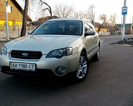 Зеленый Субару Аутбек, объемом двигателя 3 л и пробегом 358 тыс. км за 5950 $, фото 1 на Automoto.ua