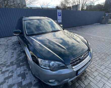 Зеленый Субару Аутбек, объемом двигателя 3 л и пробегом 307 тыс. км за 6400 $, фото 1 на Automoto.ua