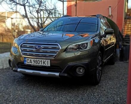 Зеленый Субару Аутбек, объемом двигателя 2.5 л и пробегом 93 тыс. км за 15500 $, фото 1 на Automoto.ua
