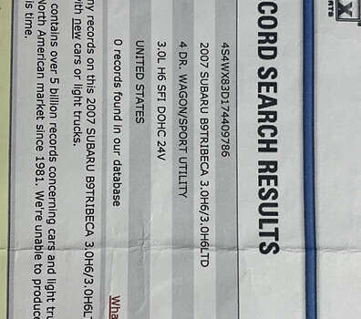 Черный Субару Трибека, объемом двигателя 3 л и пробегом 155 тыс. км за 8800 $, фото 15 на Automoto.ua
