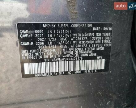 Субару Ascent 2018 в Киеве на Automoto.ua Серый Субару Ascent, объемом двигателя 2.4 л и пробегом 123 тыс. км за 5800 $, фото 12 на Automoto.ua