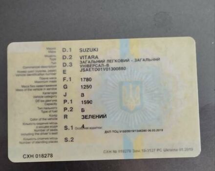 Зелений Сузукі Вітара, об'ємом двигуна 1.6 л та пробігом 250 тис. км за 2600 $, фото 13 на Automoto.ua