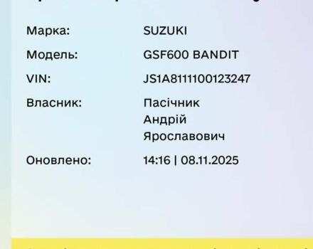 Синій Сузукі GSF 600 Bandit S, об'ємом двигуна 0.6 л та пробігом 42 тис. км за 2850 $, фото 4 на Automoto.ua