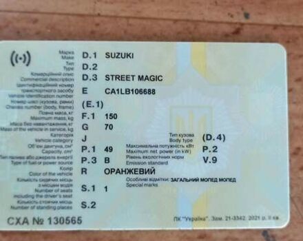 Сузуки Street Magic 50, объемом двигателя 0.5 л и пробегом 10 тыс. км за 650 $, фото 7 на Automoto.ua