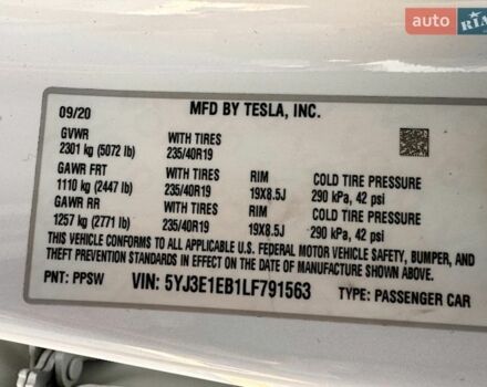 Белый Тесла Модель 3, объемом двигателя 0 л и пробегом 105 тыс. км за 21300 $, фото 3 на Automoto.ua