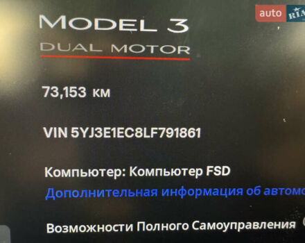 Білий Тесла Модель 3, об'ємом двигуна 0 л та пробігом 73 тис. км за 23850 $, фото 12 на Automoto.ua