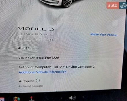 Белый Тесла Модель 3, объемом двигателя 0 л и пробегом 72 тыс. км за 5200 $, фото 8 на Automoto.ua