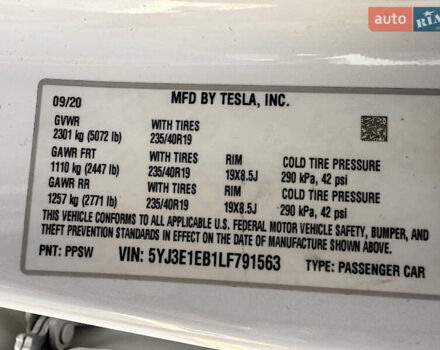 Білий Тесла Модель 3, об'ємом двигуна 0 л та пробігом 92 тис. км за 21300 $, фото 1 на Automoto.ua