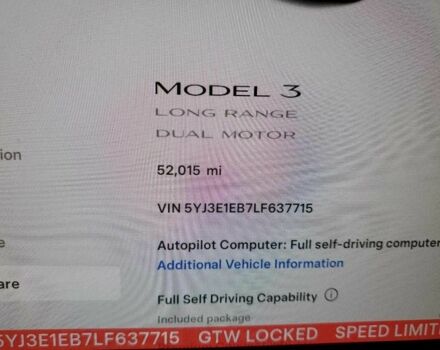 Білий Тесла Модель 3, об'ємом двигуна 0 л та пробігом 52 тис. км за 6200 $, фото 8 на Automoto.ua
