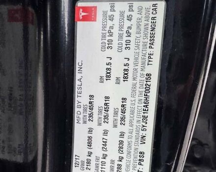 Черный Тесла Модель 3, объемом двигателя 0 л и пробегом 143 тыс. км за 14200 $, фото 9 на Automoto.ua