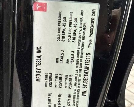 Черный Тесла Модель 3, объемом двигателя 0 л и пробегом 170 тыс. км за 12400 $, фото 4 на Automoto.ua