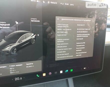 Черный Тесла Модель 3, объемом двигателя 0 л и пробегом 54 тыс. км за 25400 $, фото 14 на Automoto.ua