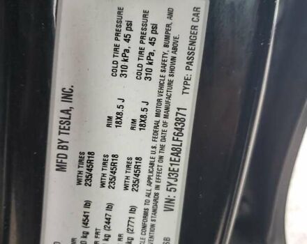 Черный Тесла Модель 3, объемом двигателя 0 л и пробегом 118 тыс. км за 3000 $, фото 11 на Automoto.ua