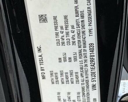 Чорний Тесла Модель 3, об'ємом двигуна 0 л та пробігом 16 тис. км за 26497 $, фото 13 на Automoto.ua