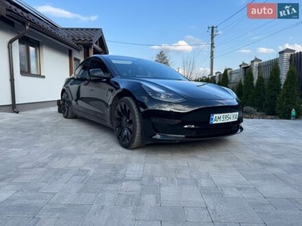 Черный Тесла Модель 3, объемом двигателя 0 л и пробегом 53 тыс. км за 23300 $, фото 1 на Automoto.ua