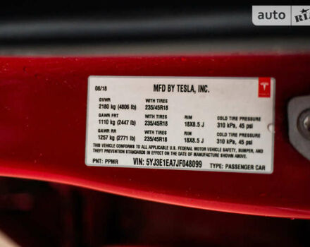 Красный Тесла Модель 3, объемом двигателя 0 л и пробегом 142 тыс. км за 21999 $, фото 22 на Automoto.ua