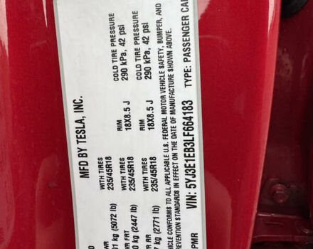 Красный Тесла Модель 3, объемом двигателя 0 л и пробегом 120 тыс. км за 18500 $, фото 24 на Automoto.ua