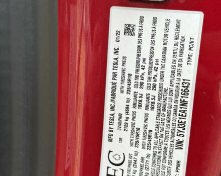 Червоний Тесла Модель 3, об'ємом двигуна 0 л та пробігом 108 тис. км за 19800 $, фото 17 на Automoto.ua