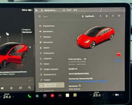 Червоний Тесла Модель 3, об'ємом двигуна 0 л та пробігом 65 тис. км за 21500 $, фото 17 на Automoto.ua