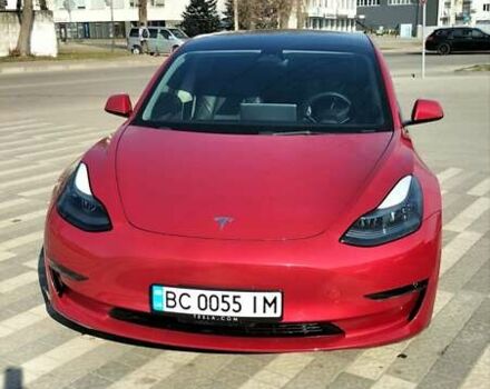 Красный Тесла Модель 3, объемом двигателя 0 л и пробегом 28 тыс. км за 20000 $, фото 1 на Automoto.ua