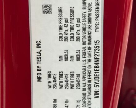 Червоний Тесла Модель 3, об'ємом двигуна 0 л та пробігом 65 тис. км за 21500 $, фото 21 на Automoto.ua