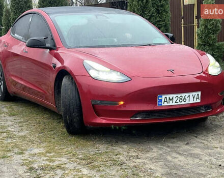 Красный Тесла Модель 3, объемом двигателя 0 л и пробегом 45 тыс. км за 20500 $, фото 1 на Automoto.ua