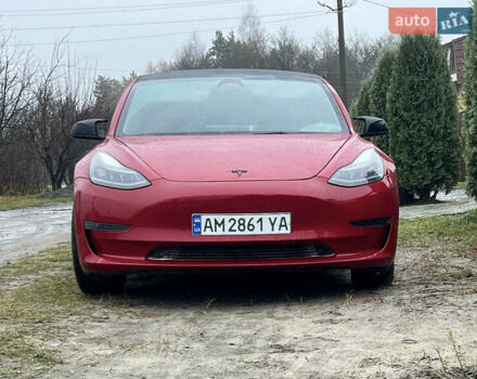 Красный Тесла Модель 3, объемом двигателя 0 л и пробегом 45 тыс. км за 22800 $, фото 3 на Automoto.ua
