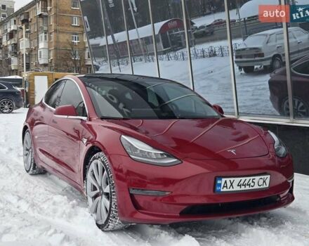 Красный Тесла Модель 3, объемом двигателя 0 л и пробегом 63 тыс. км за 20900 $, фото 1 на Automoto.ua