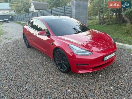 Червоний Тесла Модель 3, об'ємом двигуна 0 л та пробігом 82 тис. км за 17600 $, фото 1 на Automoto.ua