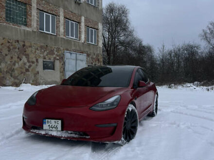 Червоний Тесла Модель 3, об'ємом двигуна 0 л та пробігом 129 тис. км за 20999 $, фото 1 на Automoto.ua
