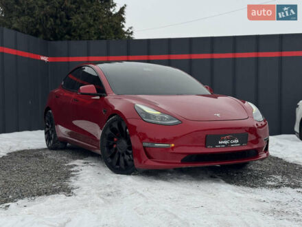 Красный Тесла Модель 3, объемом двигателя 0 л и пробегом 65 тыс. км за 19800 $, фото 1 на Automoto.ua