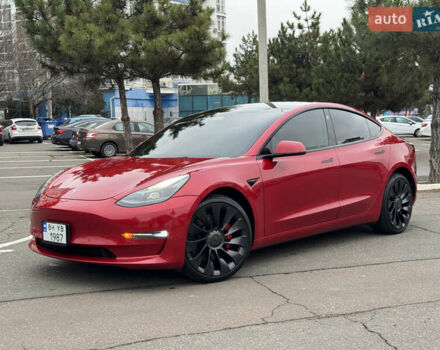 Красный Тесла Модель 3, объемом двигателя 0 л и пробегом 30 тыс. км за 23900 $, фото 1 на Automoto.ua