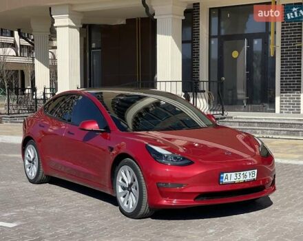 Красный Тесла Модель 3, объемом двигателя 0 л и пробегом 42 тыс. км за 19750 $, фото 1 на Automoto.ua
