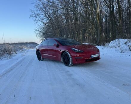 Красный Тесла Модель 3, объемом двигателя 0 л и пробегом 57 тыс. км за 21900 $, фото 1 на Automoto.ua