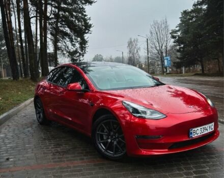 Красный Тесла Модель 3, объемом двигателя 0 л и пробегом 146 тыс. км за 19600 $, фото 1 на Automoto.ua