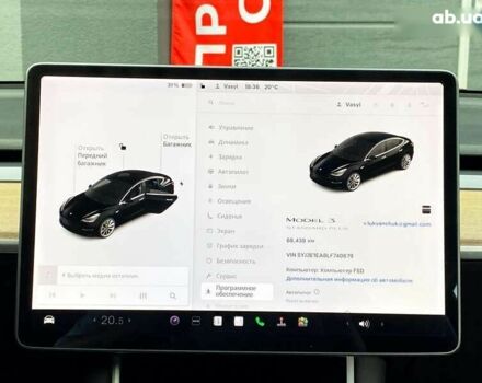 Тесла Модель 3, об'ємом двигуна 0 л та пробігом 68 тис. км за 18499 $, фото 20 на Automoto.ua