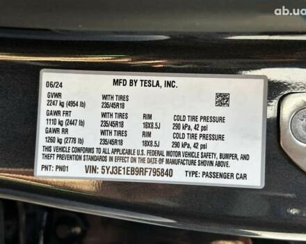 Тесла Модель 3, объемом двигателя 0 л и пробегом 1 тыс. км за 33999 $, фото 25 на Automoto.ua