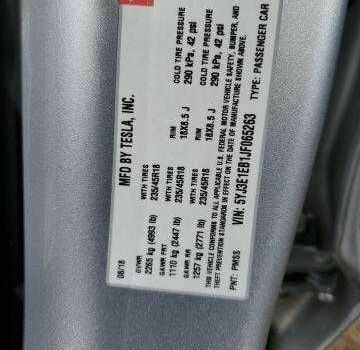 Серый Тесла Модель 3, объемом двигателя 0 л и пробегом 72 тыс. км за 6100 $, фото 11 на Automoto.ua