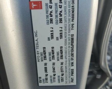 Серый Тесла Модель 3, объемом двигателя 0 л и пробегом 144 тыс. км за 5490 $, фото 11 на Automoto.ua