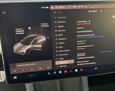 Сірий Тесла Модель 3, об'ємом двигуна 0 л та пробігом 34 тис. км за 25400 $, фото 8 на Automoto.ua