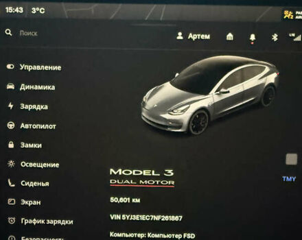 Сірий Тесла Модель 3, об'ємом двигуна 0 л та пробігом 50 тис. км за 24900 $, фото 4 на Automoto.ua