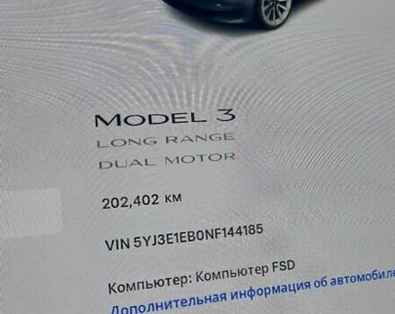 Сірий Тесла Модель 3, об'ємом двигуна 0 л та пробігом 202 тис. км за 20200 $, фото 12 на Automoto.ua