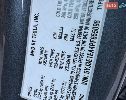 Серый Тесла Модель 3, объемом двигателя 0 л и пробегом 48 тыс. км за 20900 $, фото 11 на Automoto.ua
