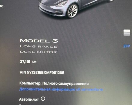 Серый Тесла Модель 3, объемом двигателя 0 л и пробегом 37 тыс. км за 27200 $, фото 1 на Automoto.ua