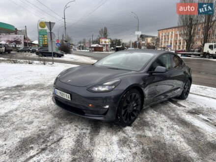 Серый Тесла Модель 3, объемом двигателя 0 л и пробегом 38 тыс. км за 23200 $, фото 1 на Automoto.ua