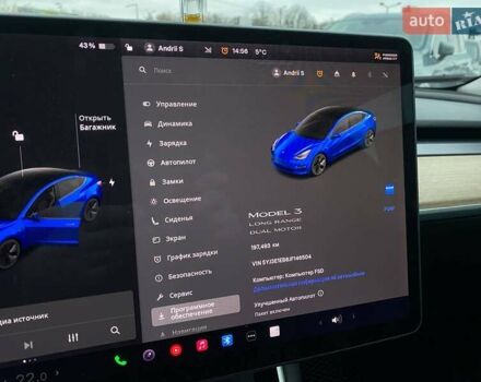Синий Тесла Модель 3, объемом двигателя 0 л и пробегом 197 тыс. км за 14700 $, фото 11 на Automoto.ua
