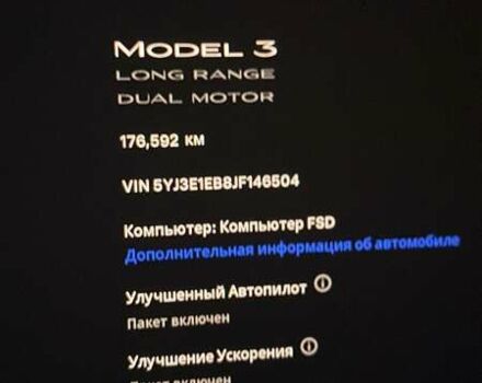 Синий Тесла Модель 3, объемом двигателя 0 л и пробегом 177 тыс. км за 16300 $, фото 1 на Automoto.ua