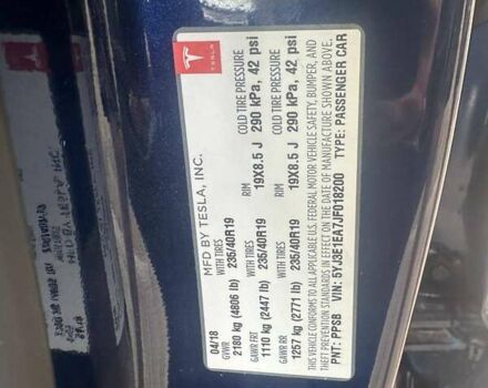 Синий Тесла Модель 3, объемом двигателя 0 л и пробегом 69 тыс. км за 19320 $, фото 9 на Automoto.ua