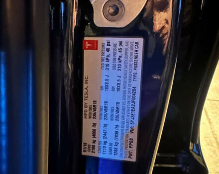 Синий Тесла Модель 3, объемом двигателя 0 л и пробегом 122 тыс. км за 18000 $, фото 2 на Automoto.ua